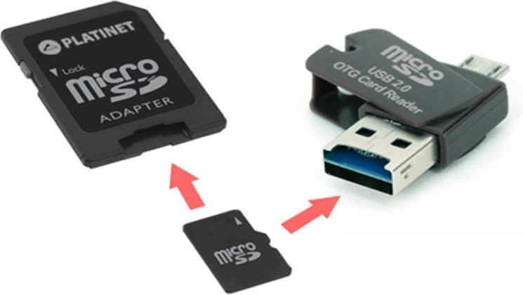 MICRO SD CARD 16GB ADAPTER FLASH DRIVE READER OTG Packaging status original