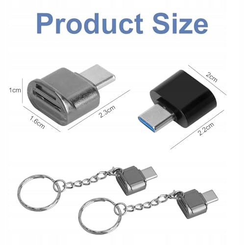 MICRO SD USB C ADAPTER A ALUMINUM CARD READER SET OF 2 STEEL Kind CompactFlash