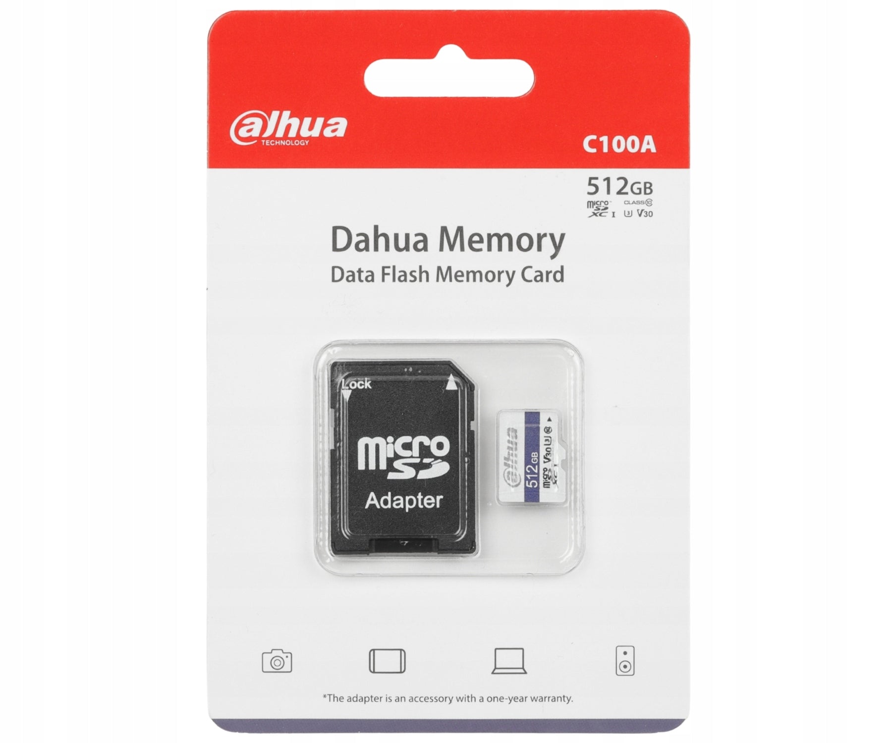 MICRO SDXC MEMORY CARD 512GB UHS-I / TF-C100A-512GB DAHUA Card capacity 512 GB