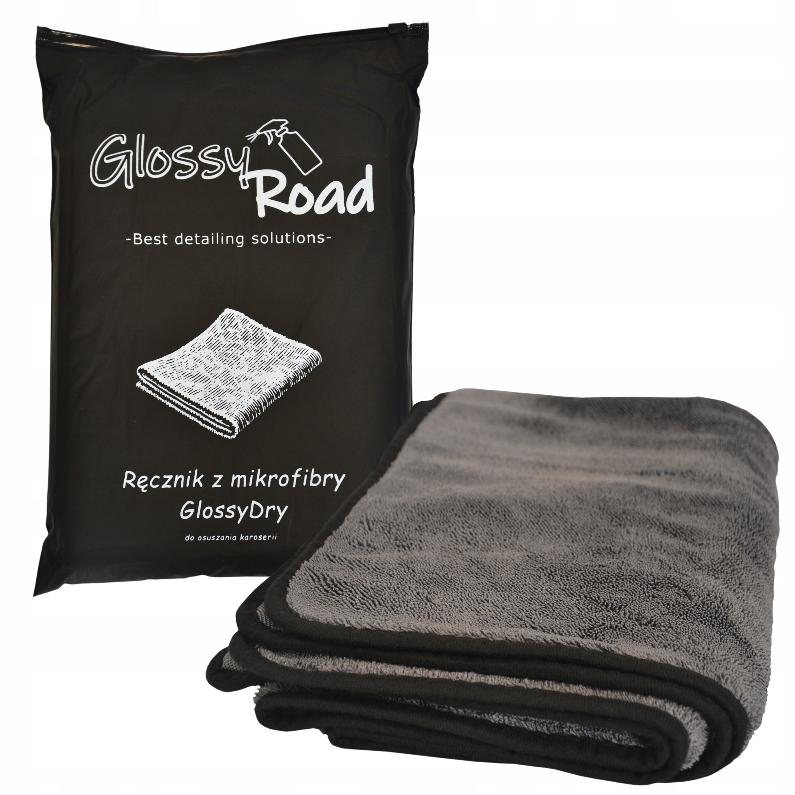MICROFIBER CAR DRYING AND CARE TOWEL 60x80CM 1000GSM Packaging status original
