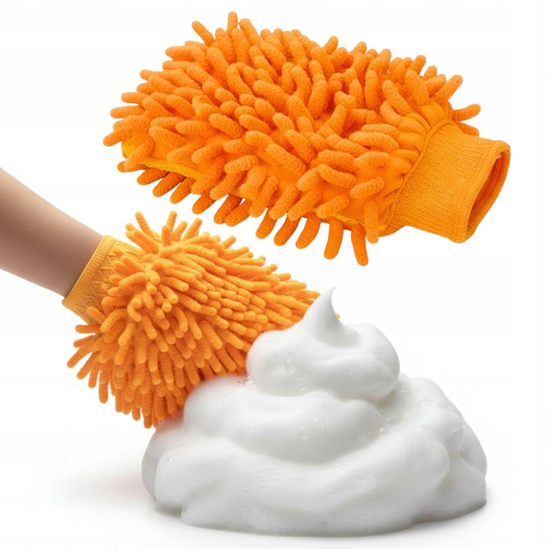 MICROFIBER CAR WASH GLOVE FOR RIM GLASS BODY SPONGE Packaging status original