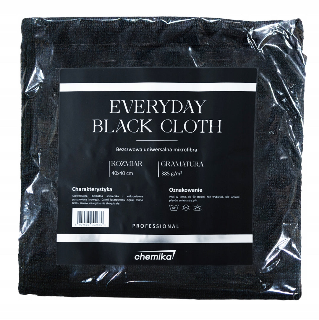 MICROFIBER CLOTH Chemika 40x40 cm Black 385 gm2 universal