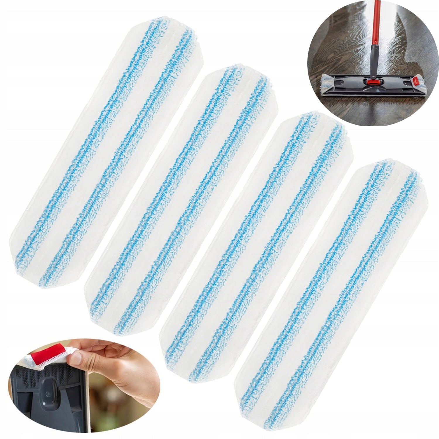 MICROFIBER CLOTHS FOR FLAT MOP FOR HOME CAN BE WASHED AND REWASHED