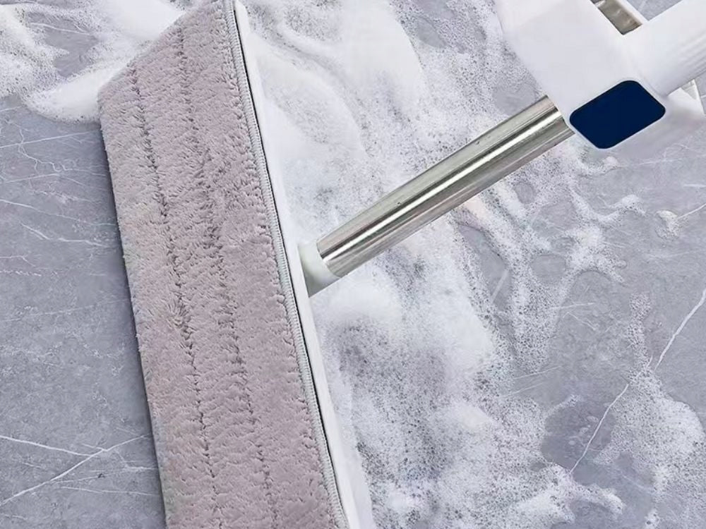 MICROFIBER FLAT MOP WITH SQUEEGEE FOLDING BUCKET FOR FLOORS Packaging status original