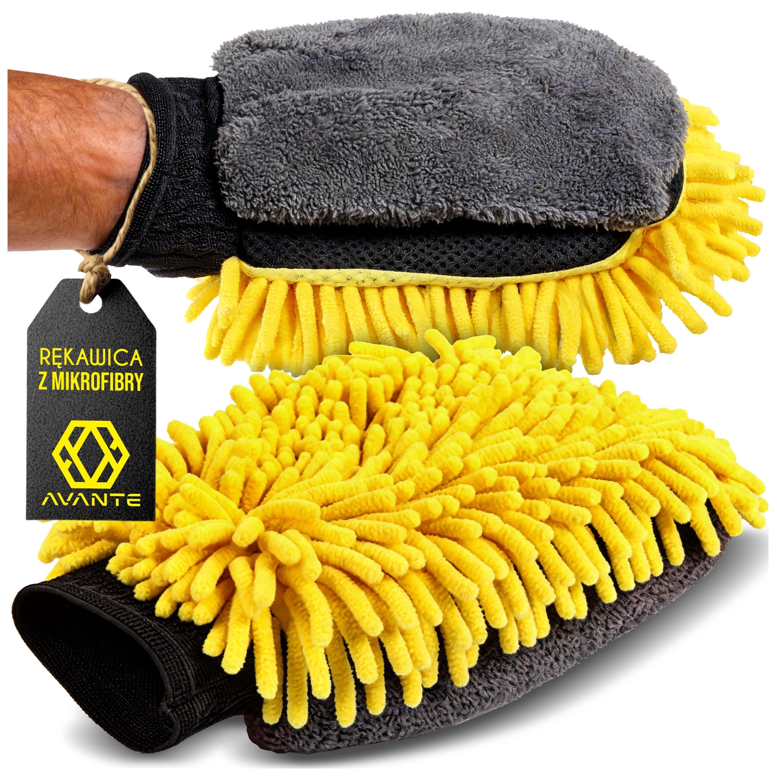 MICROFIBER GLOVE FOR CAR WASHING DETAILING DOUBLE-SIDED SOFT