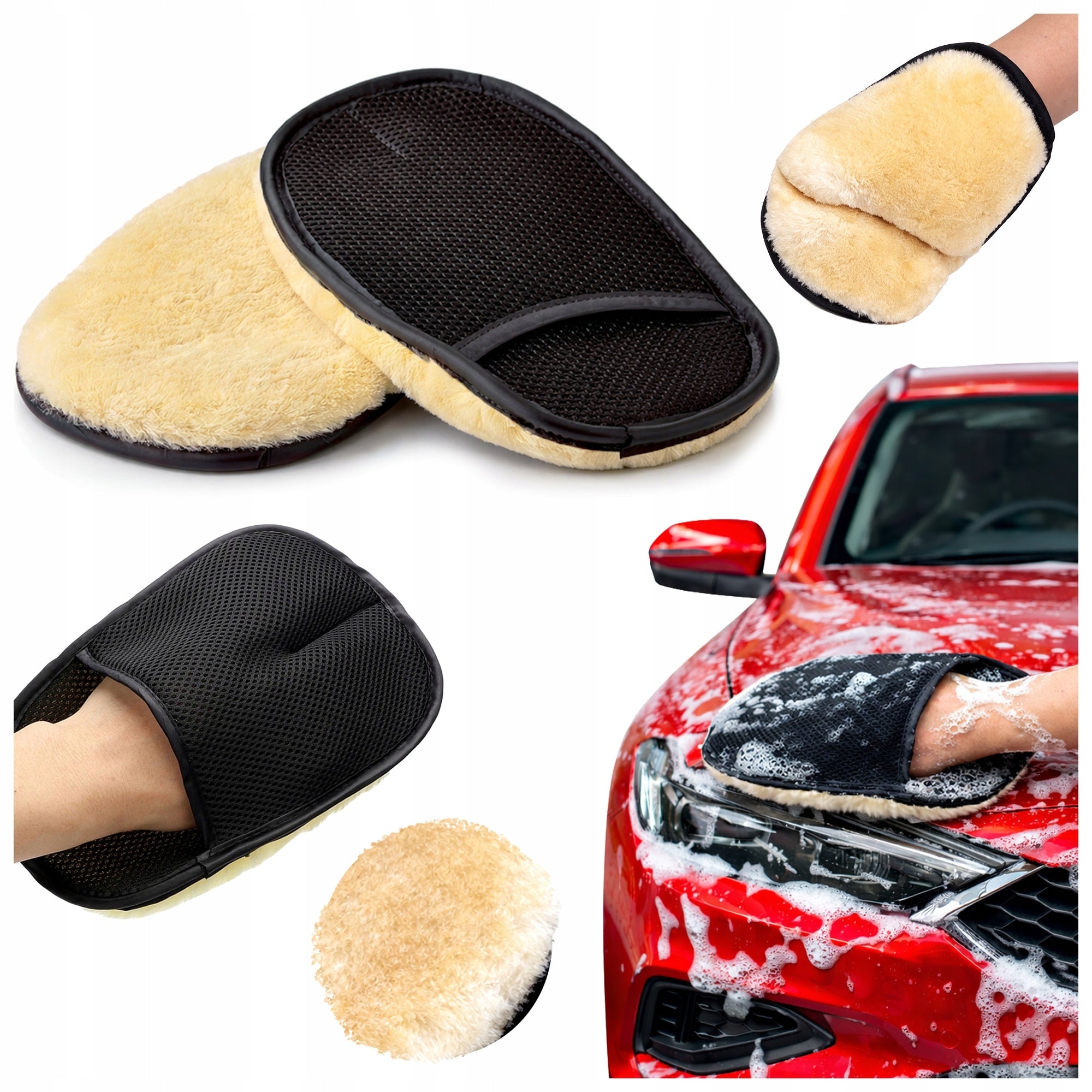 MICROFIBER GLOVE FOR WASHING THE CAR DELICATE DOUBLE-SIDED FLUFFY