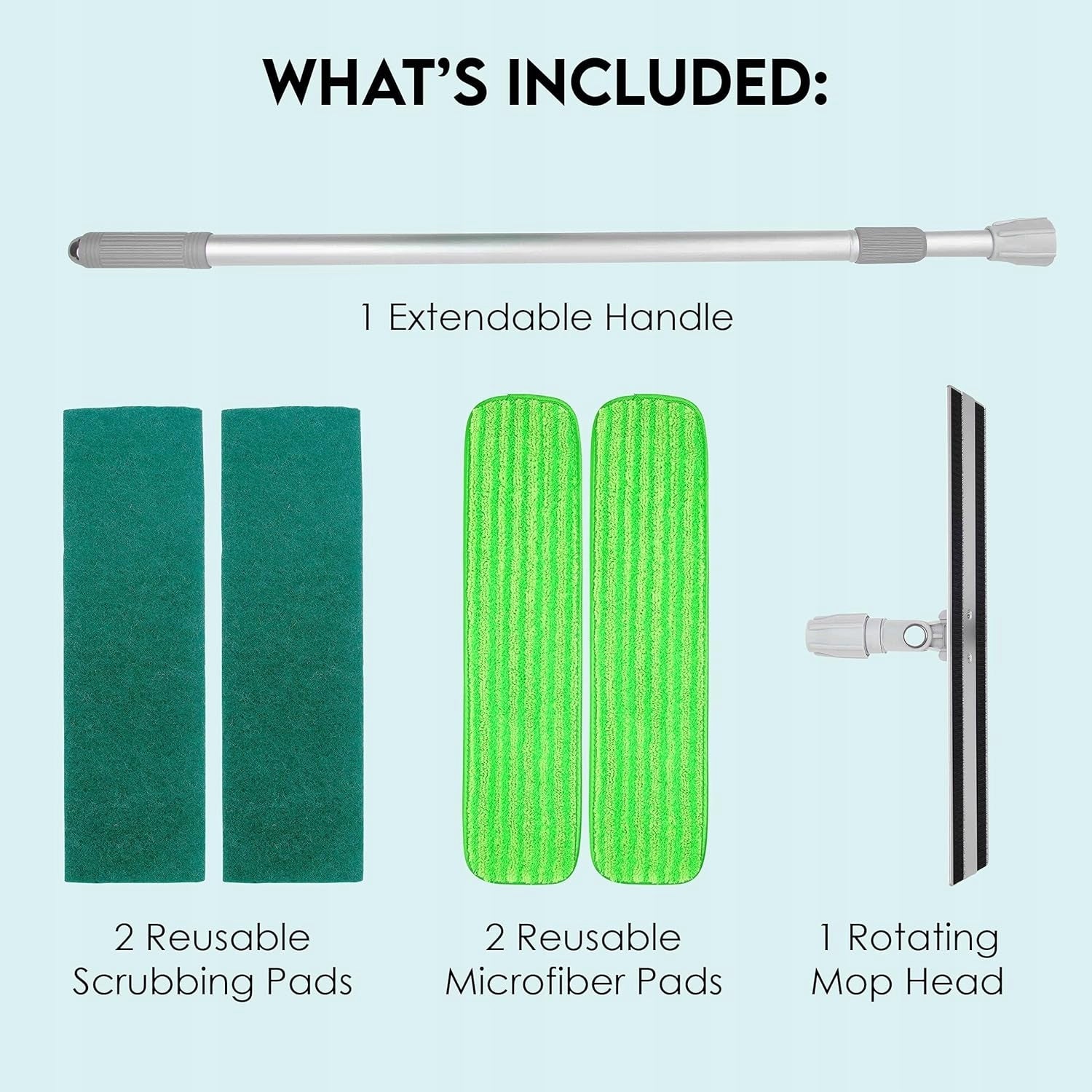 MICROFIBER TELESCOPIC FLAKE MOP 4 CARTRIDGES Packaging status original
