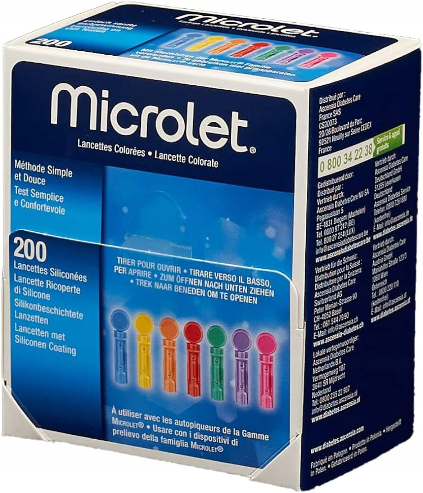 MICROLET LANCETS 200 pieces (for ContourPlus, ContourTS) Ascensia Diabetes Brand AS