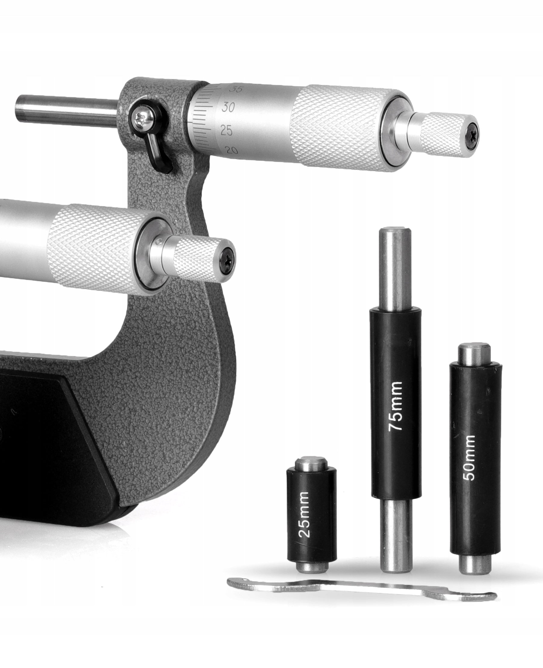 MICROMETER 0-100 mm x4pcs EXTERNAL MICROMETER SET IN CASE Packaging status original