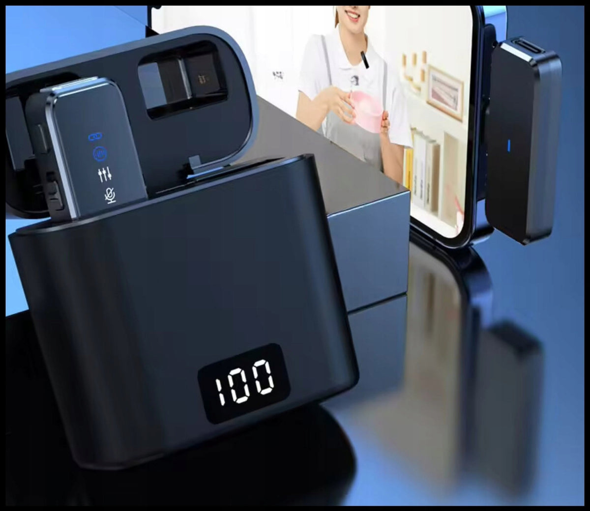 MICROPHONE FOR VLOGGERS AUDIO RECORDING TO PHONE TABLET USB C BLUETOOTH Packaging status original