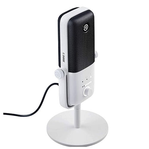 MICROPHONE USB ELGATO WAVE 3 WHITE CONDENSING STREAMING GAMES FOR HOME