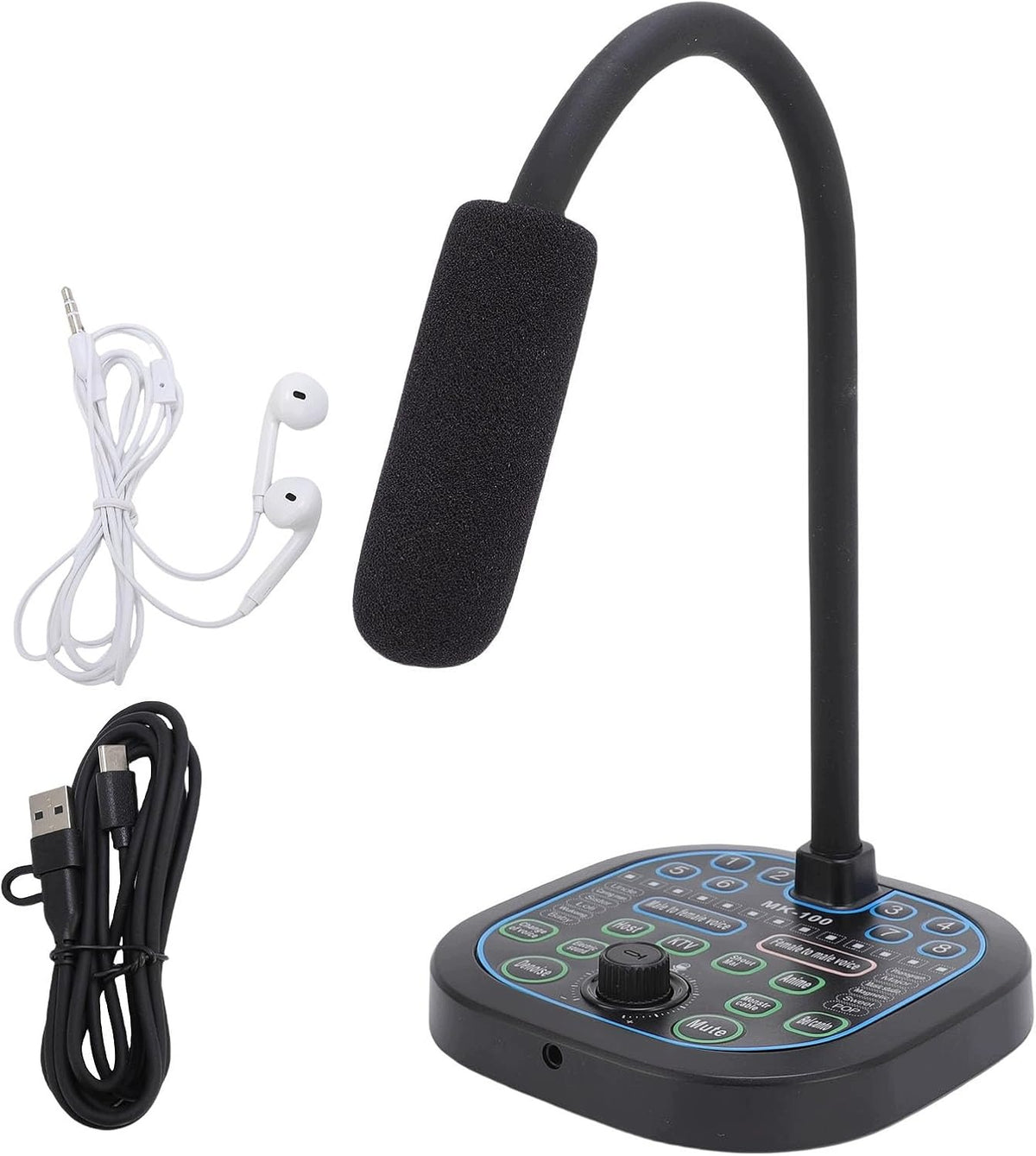 MICROPHONE VOICE CHANGER 16 EFFECTS USB-C 3.5MM PC PHONE
