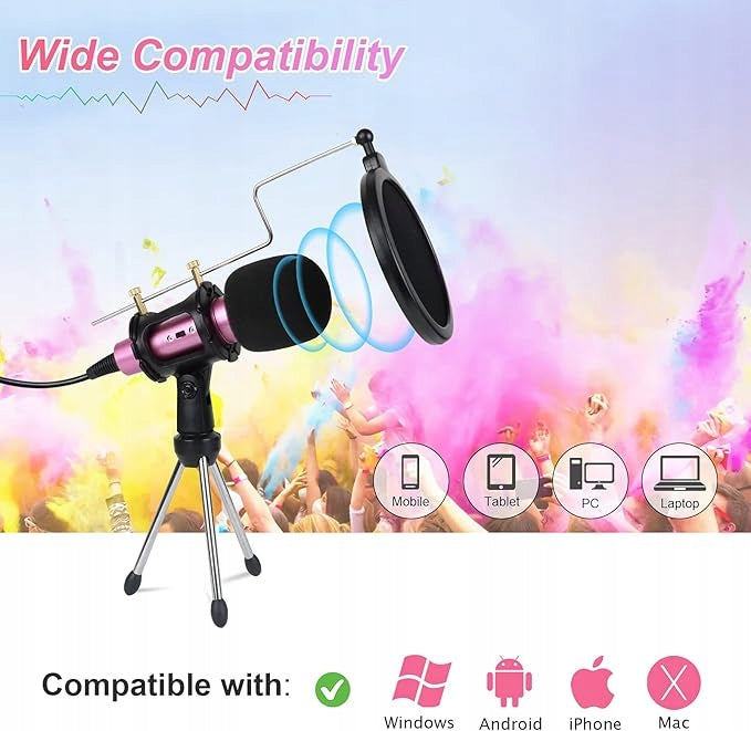 MICROPHONE WITH TRIPOD IDEAL FOR TABLET LAPTOP PHONE COMPUTER Brand no brand