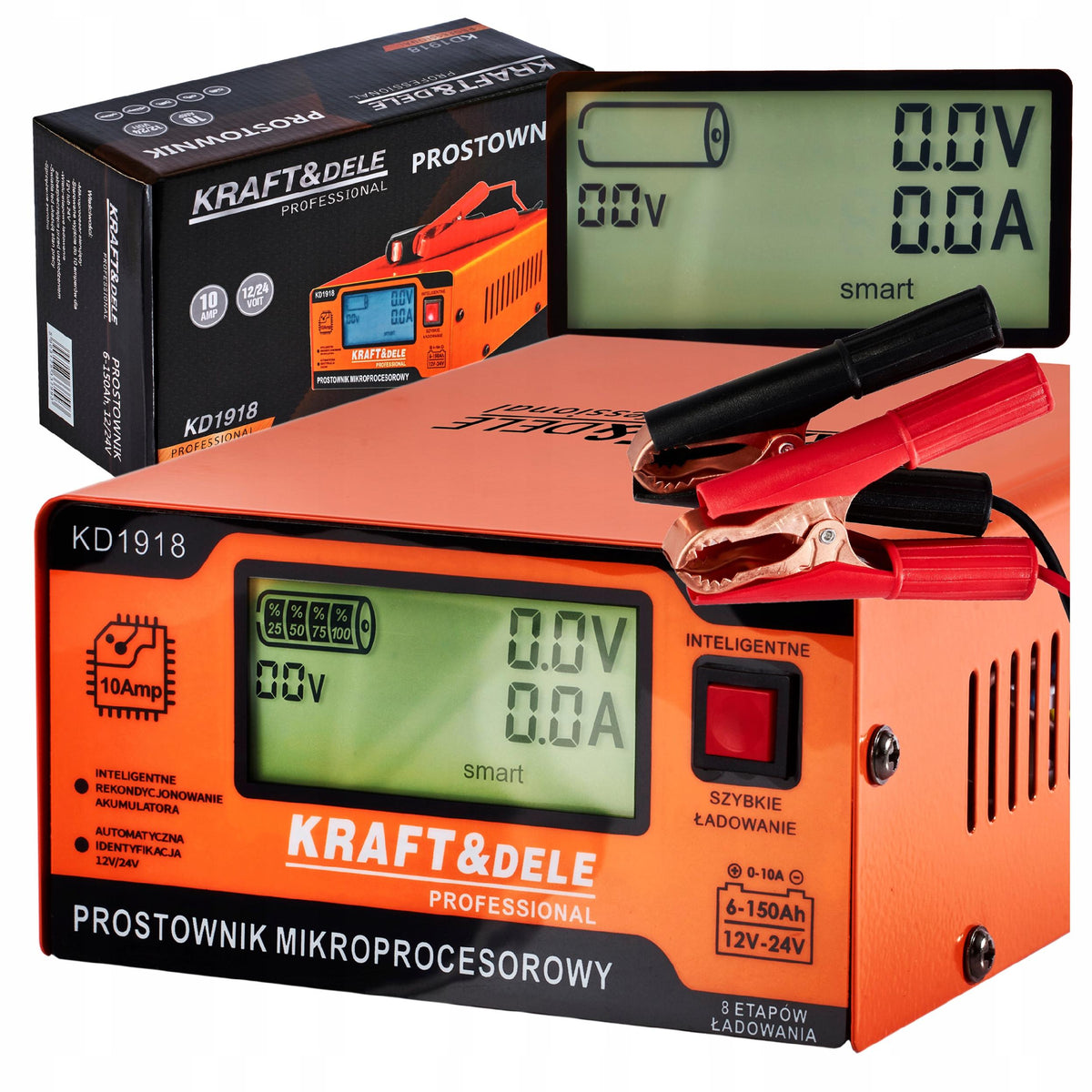 MICROPROCESSOR RECTIFIER BATTERY CHARGER 12V 24V 10A