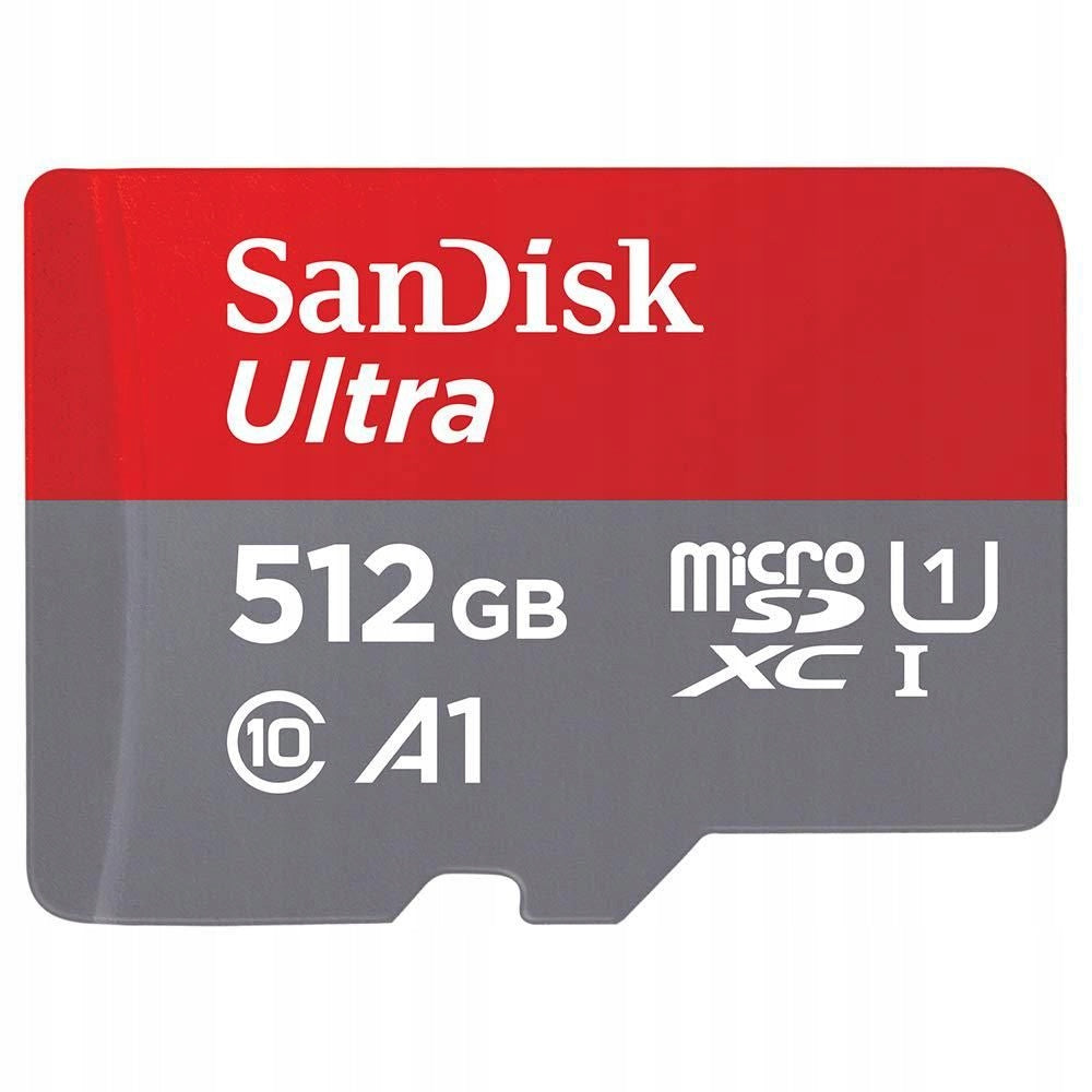 MICROSDXC MEMORY CARD SANDISK ULTRA 512GB 150MB/S UHS-I A1 U1 C10 ADAPTER Manufacturer code SDSQUAR-512G-GN6MA