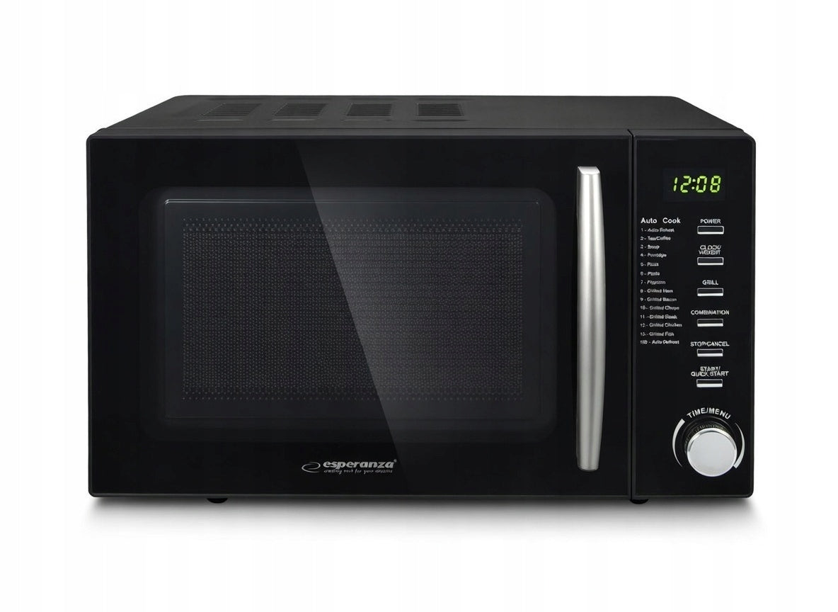 MICROWAVE OVEN MICROWAVE POWERFUL 20L 1200W 14 programS GRILL BLACK Packaging status original