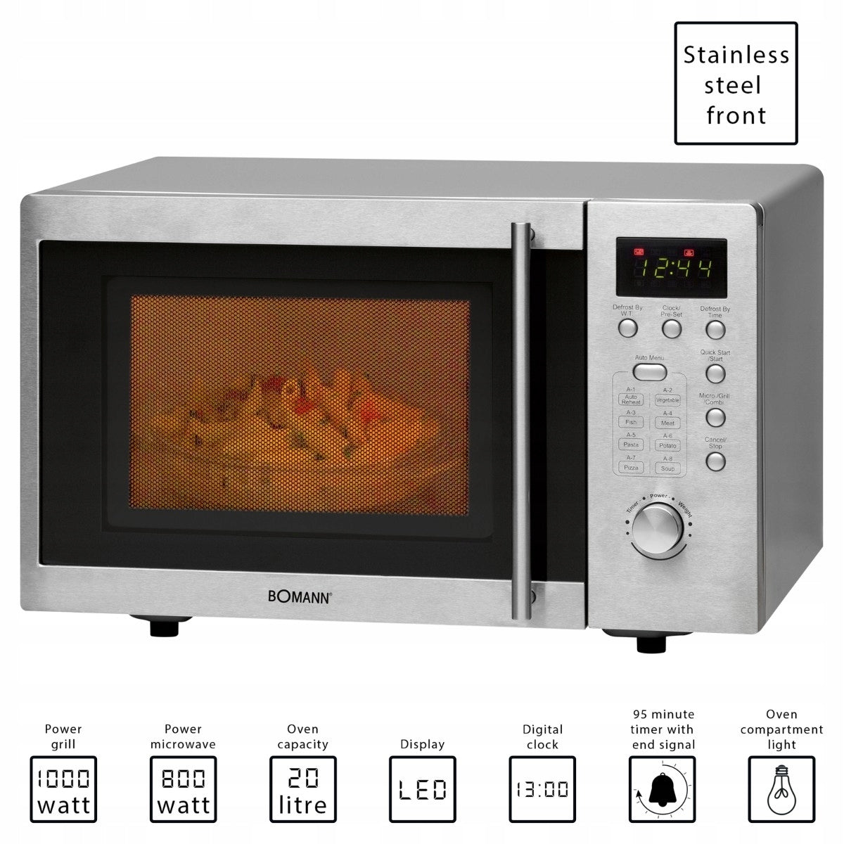 MICROWAVE OVEN WITH GRILL, MICROWELA BOMANN M Brand Bomann