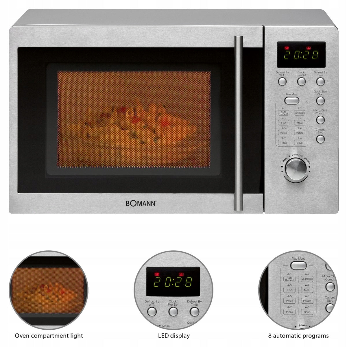 MICROWAVE OVEN WITH GRILL, MICROWELA BOMANN M EAN (GTIN) 4006160000436