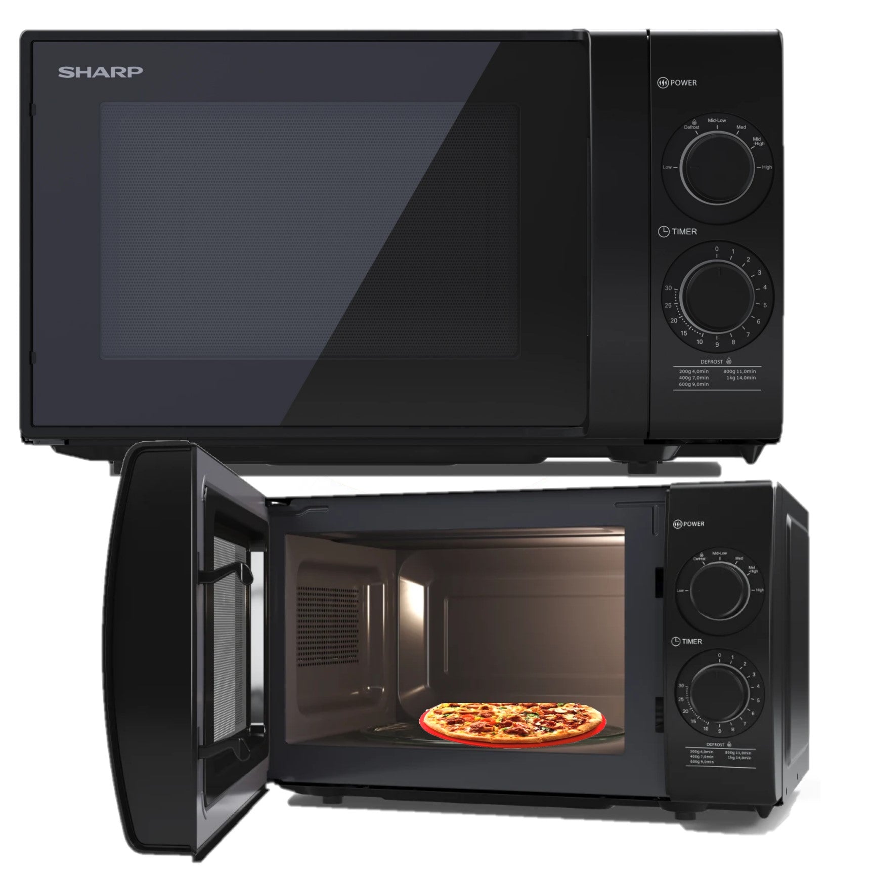 MICROWAVE SHARP BLACK YC-NS203 20 LITERS 700W