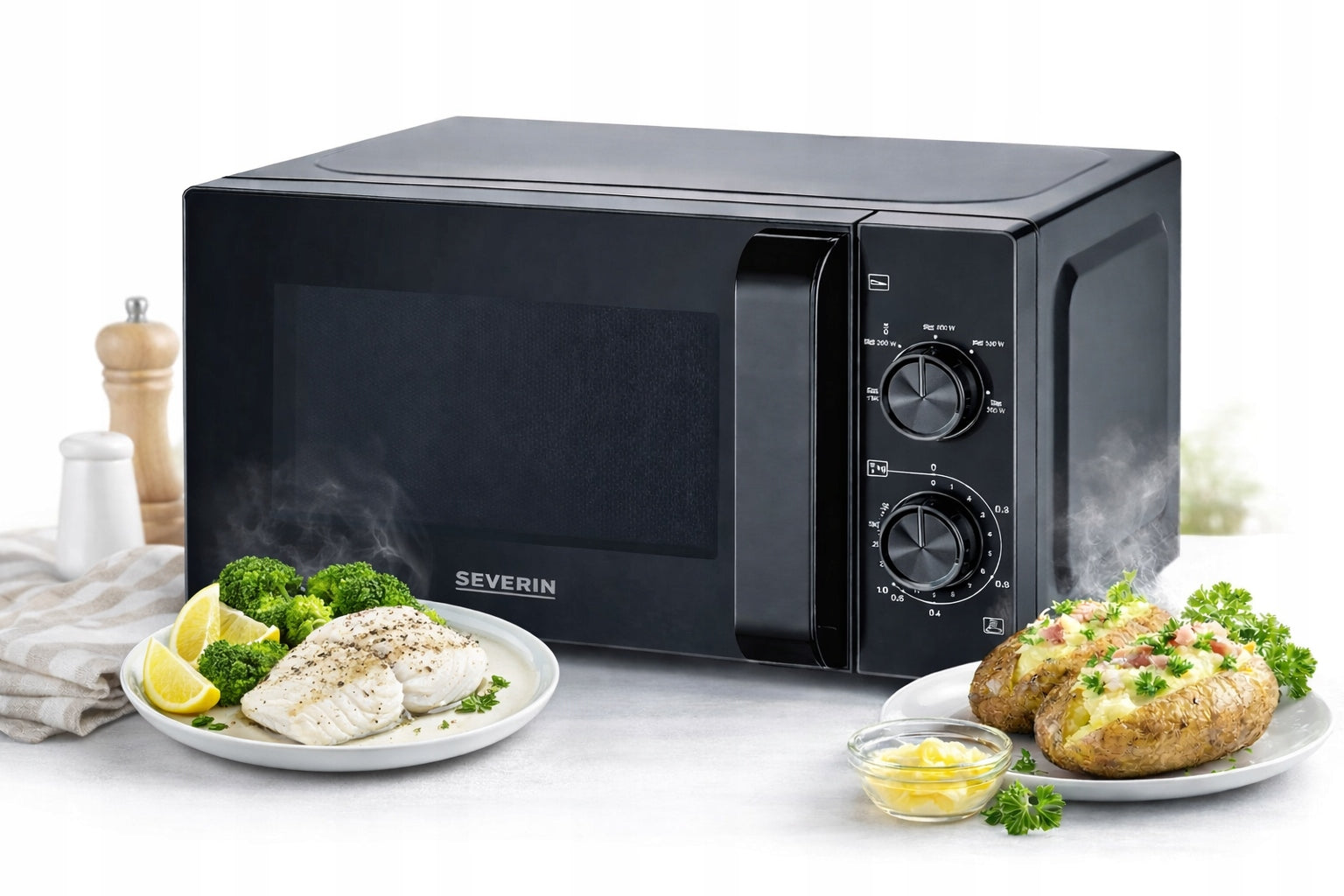 MICROWAVE SOLO 20L 700W BLACK MANUAL 5 POWER LEVELS MW7790