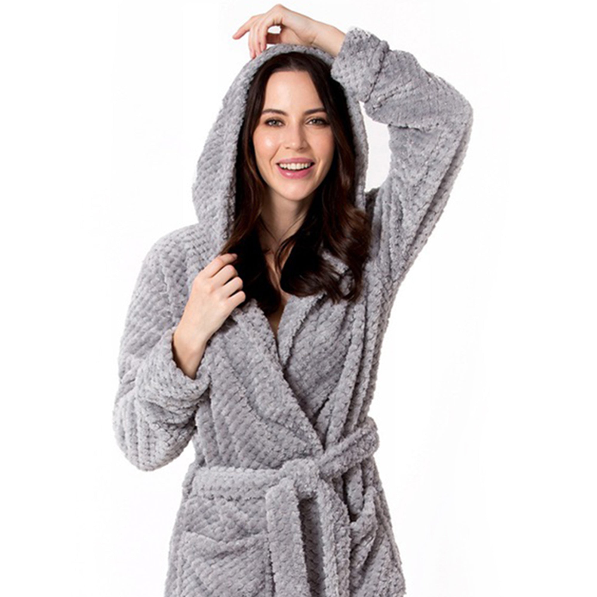 Damen-Bademantel Diamond Middle Grey 