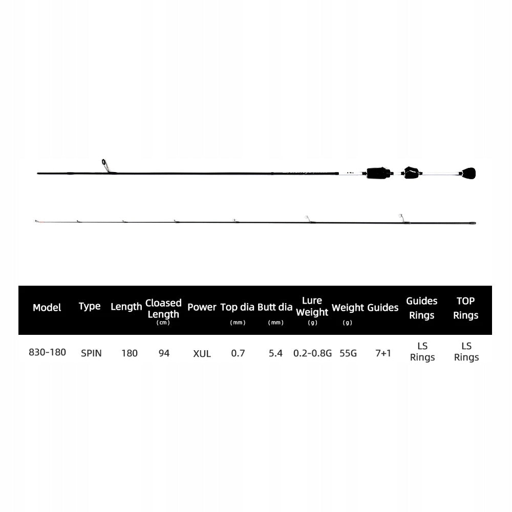 MIFINE ILUSION SLASH ROD 0.2-0.8 g 193 cm ULTRA LIGHT SPINNING Model Illusion Slash