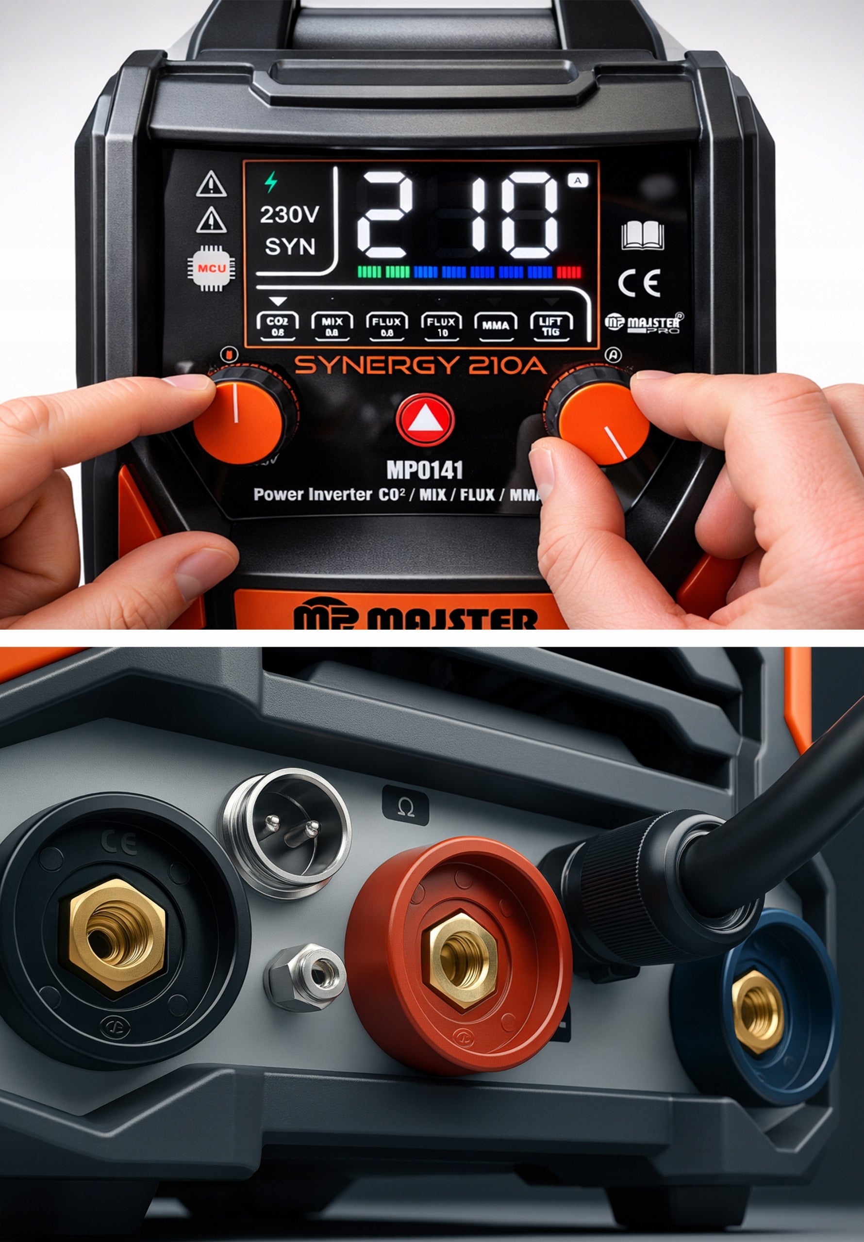 MIG Co2 FLUX MMA TIG INVERTER Welder migomat SYNERGY Majster MP0141 Manufacturer code MP0141