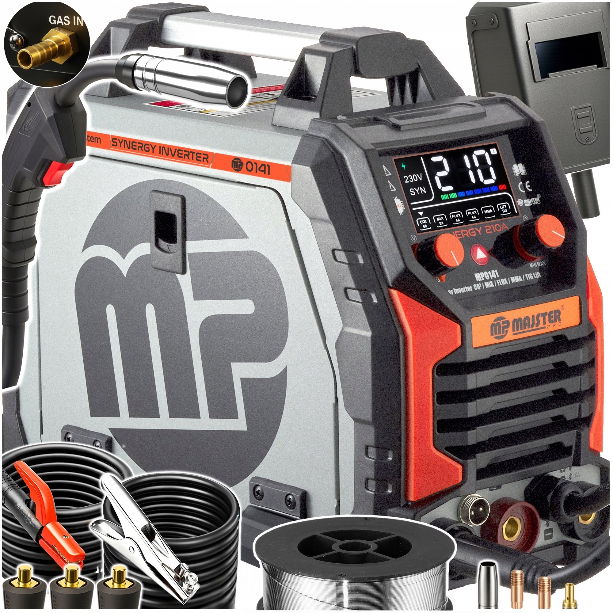 MIG Co2 FLUX MMA TIG INVERTER Welder migomat SYNERGY Majster MP0141