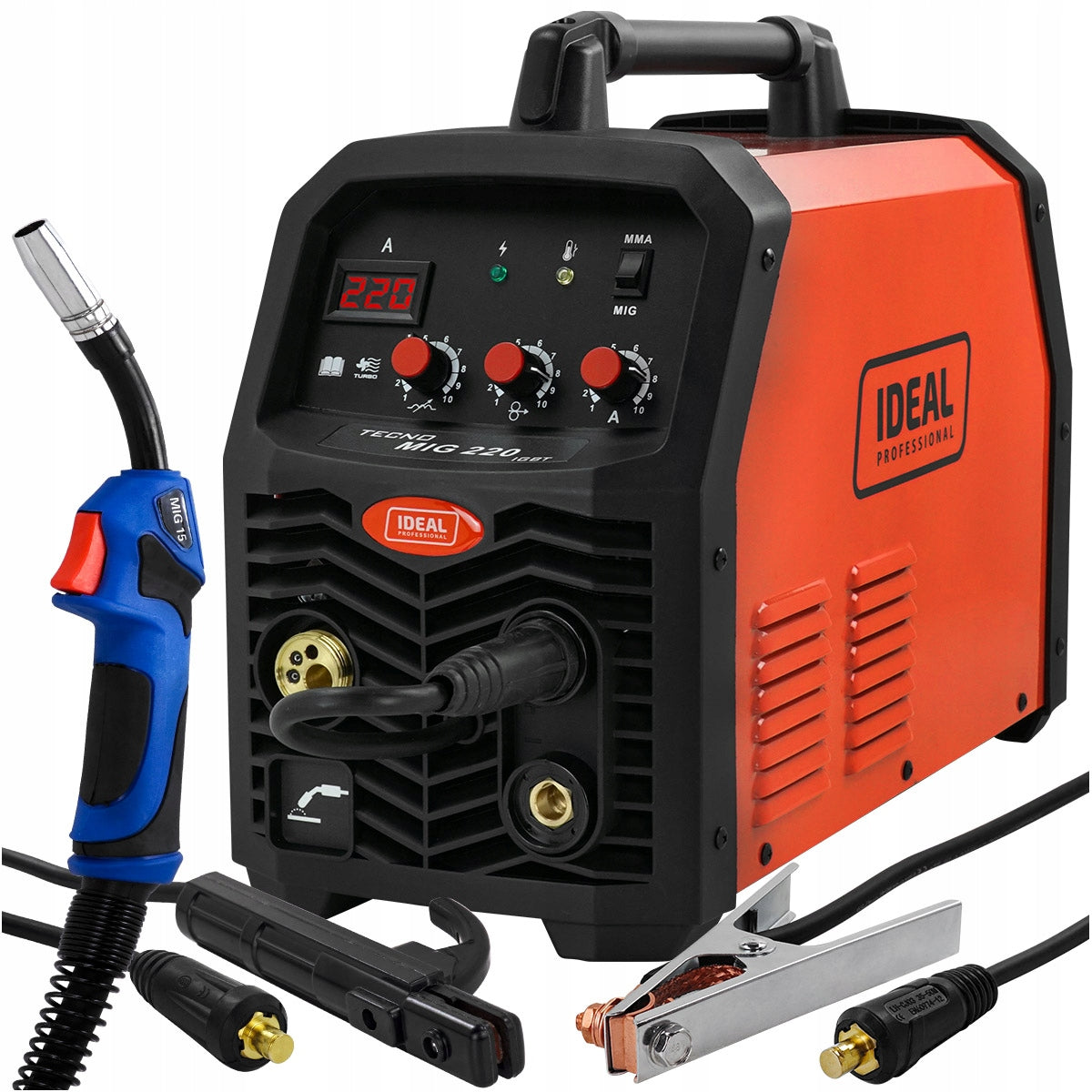 MIG MAG IDEAL TECNO MIG 220 MMA IGBT welder
