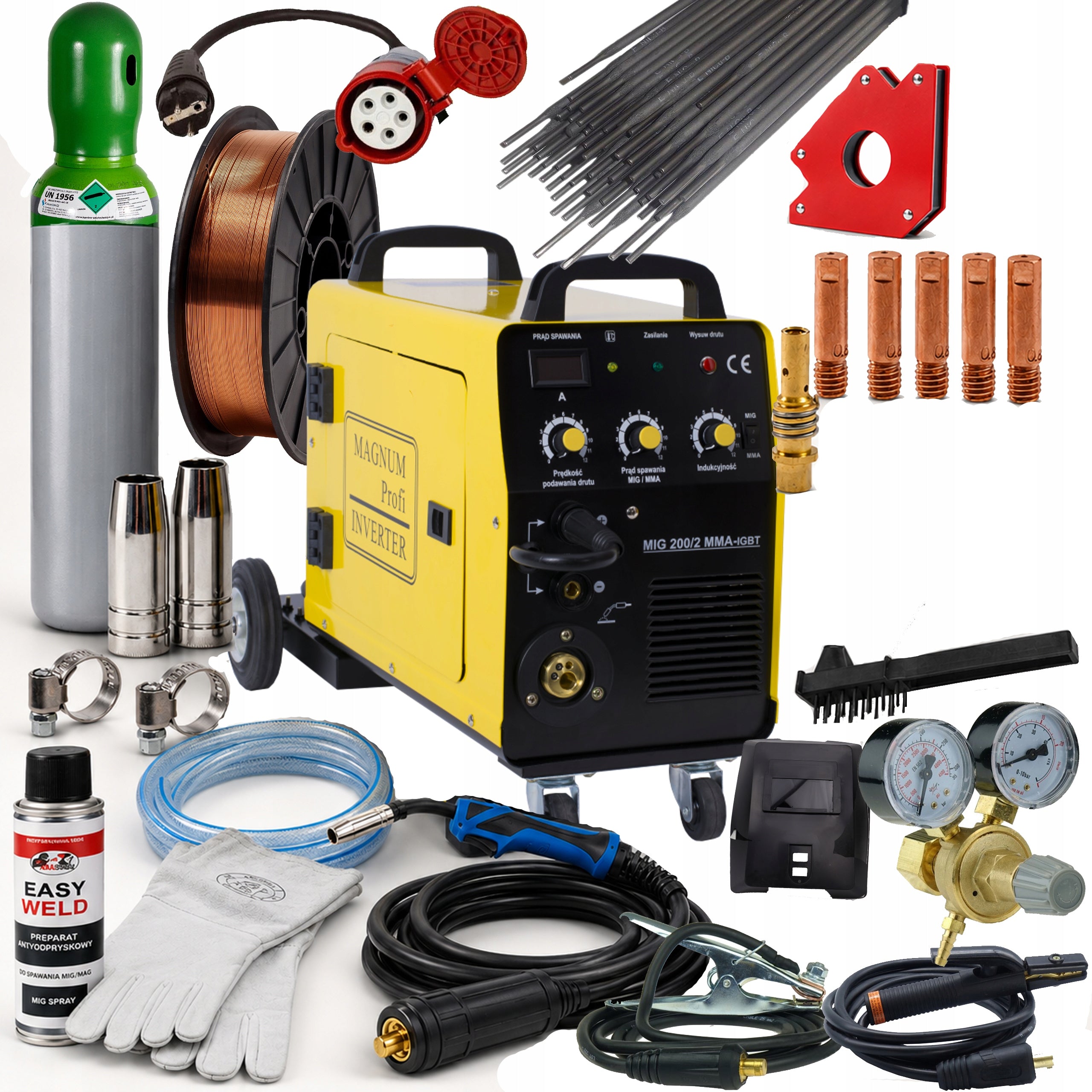 MIG MAG Magnum 200/2 Migomat 200A semi-automatic welding machine 230/400 3