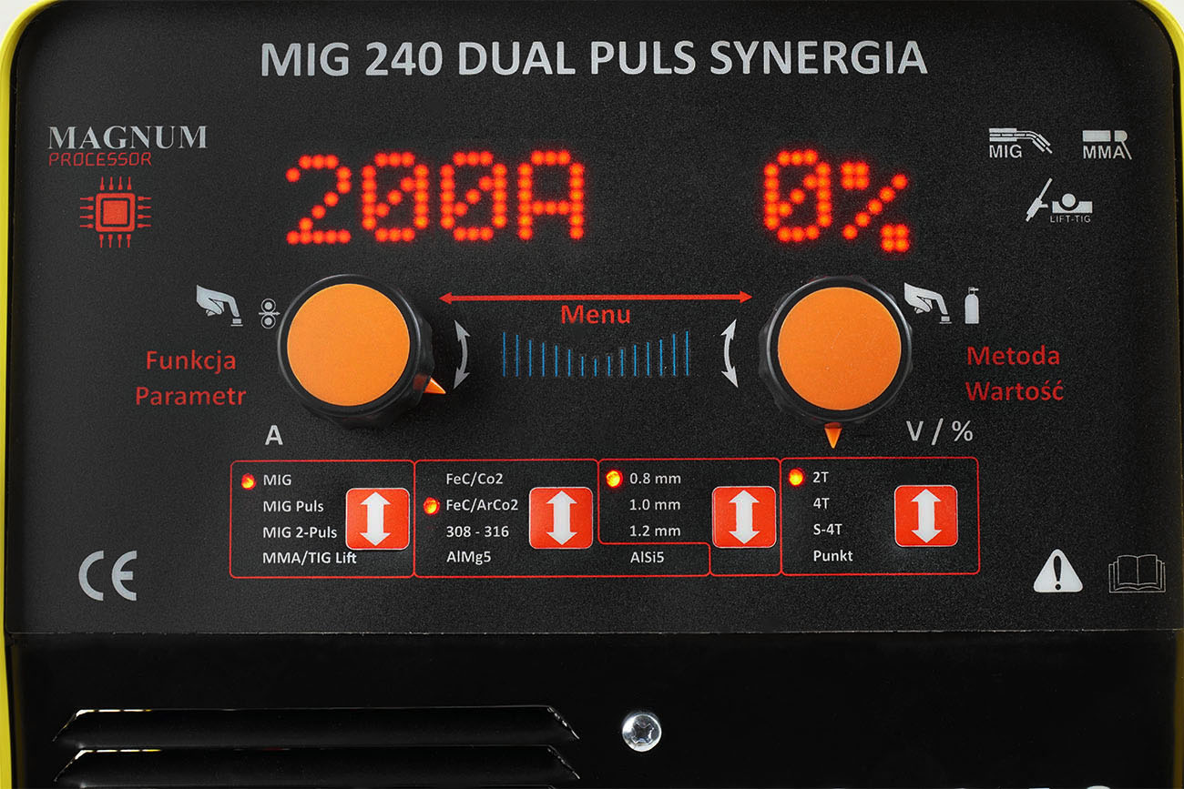MIG MAG Magnum MIG 240 Dual Pulse Synergy Brand Magnum