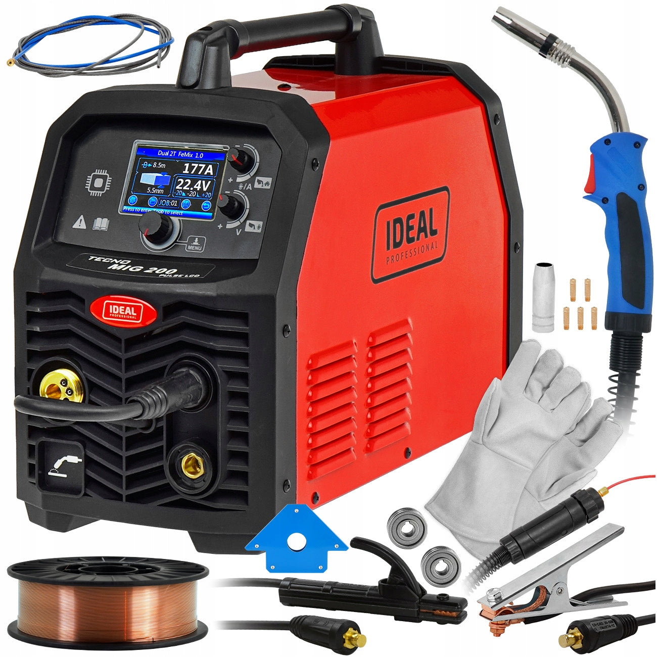 MIG MAG TIG MMA Ideal 200A 230V Synergy Dual Pulse MIG 200
