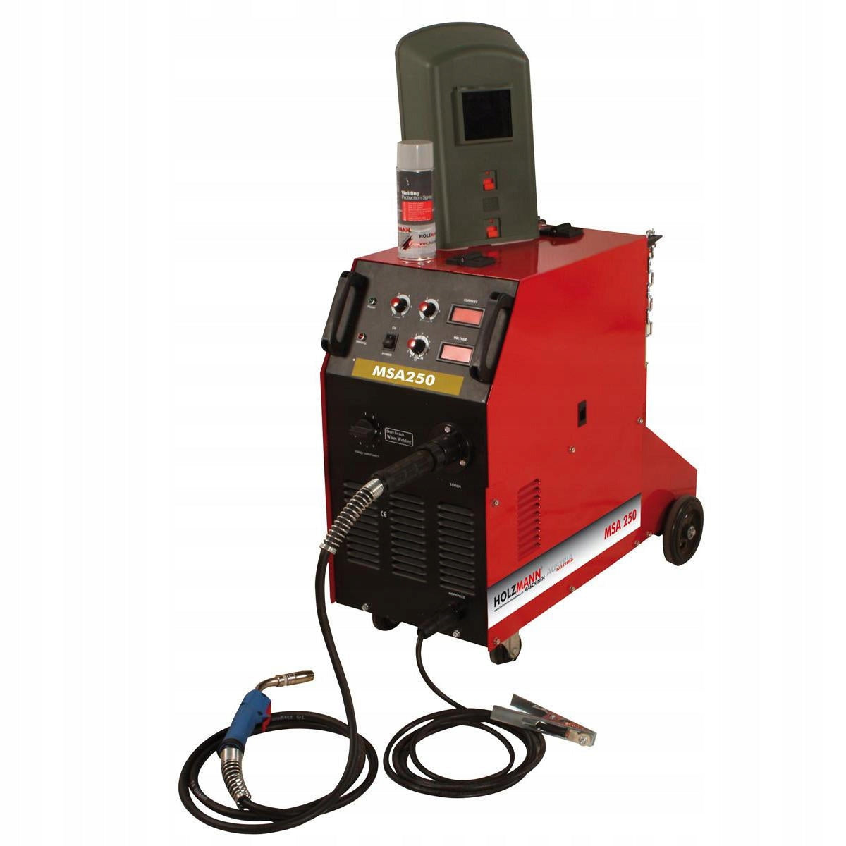 MIG/MAG welding machine migomat 40-250A 400V 9.8kVA display Holzmann MSA250