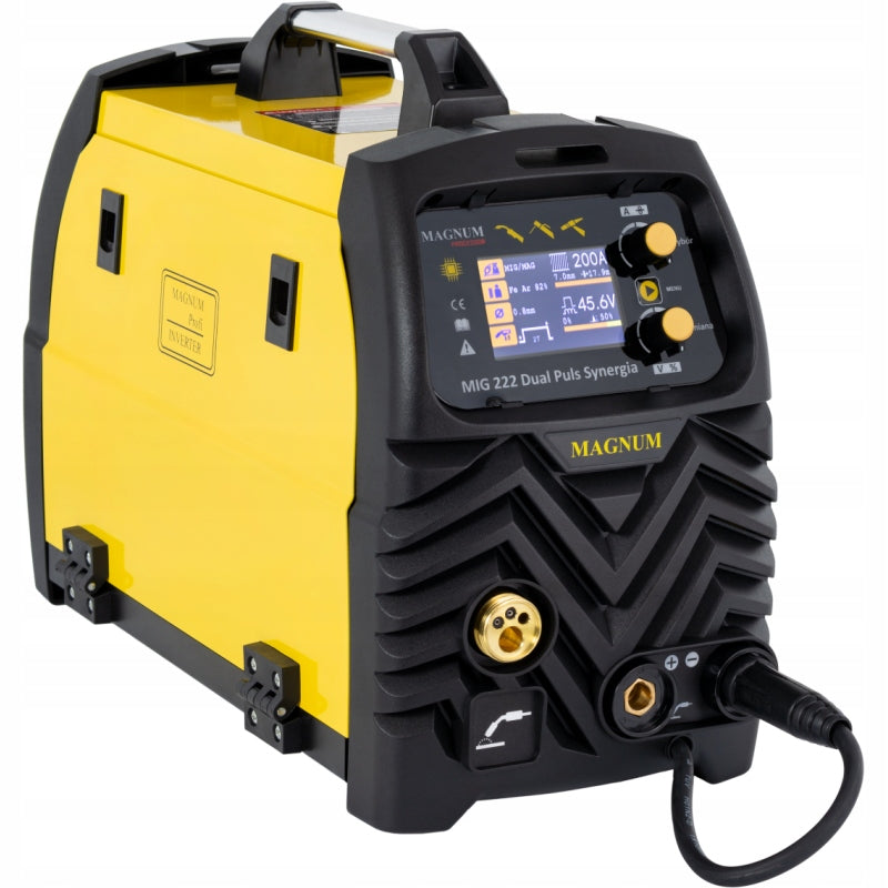 MIGOMAT MAGNUM MIG 222 DUAL PULSE SYNERGY LCD TIG WELDING MACHINE MMA 200A