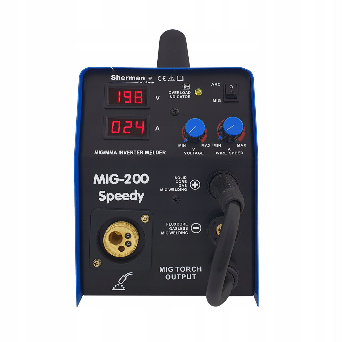 MIGOMAT MIG 200 Speedy SHERMAN 2in1 Inverter MMA 230V 200A Manufacturer code 7811744