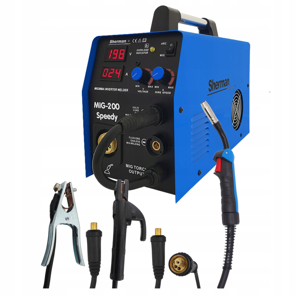 MIGOMAT MIG 200 Speedy SHERMAN 2in1 Inverter MMA 230V 200A