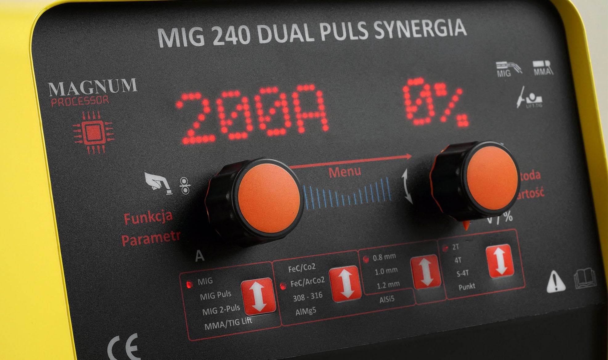 MIGOMAT Magnum MIG 240 Dual Pulse Synergy 200A Brand Magnum