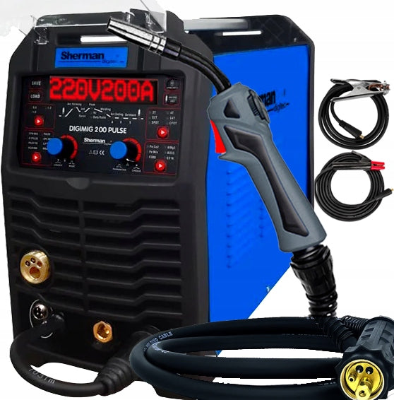 MIGOMAT SHERMAN MIG MMA 3in1 200 POINT PULSE TIG SYNERGY MEMORY 3IN1+CUP