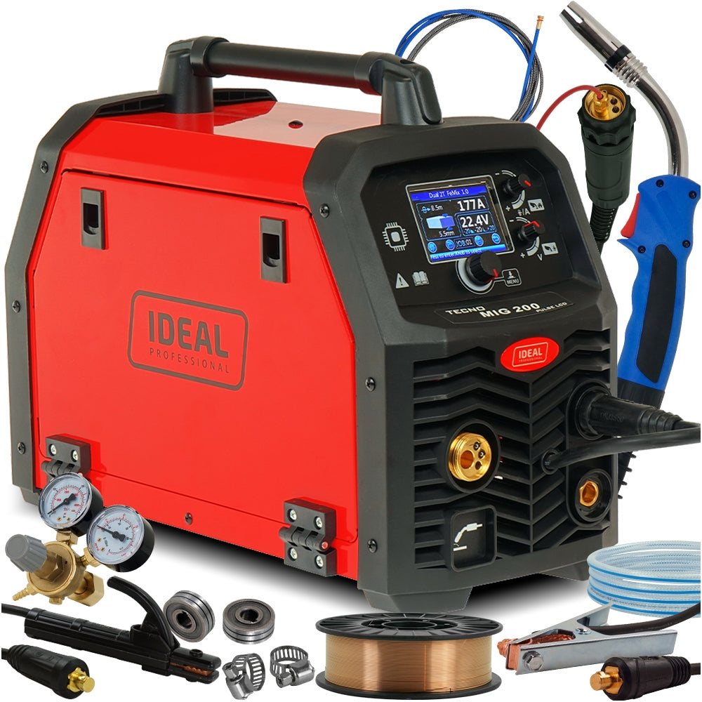 MIGOMAT Synergy welder for Alu IDEAL TECNOMIG 200 TIG Lift 2T 4T Set