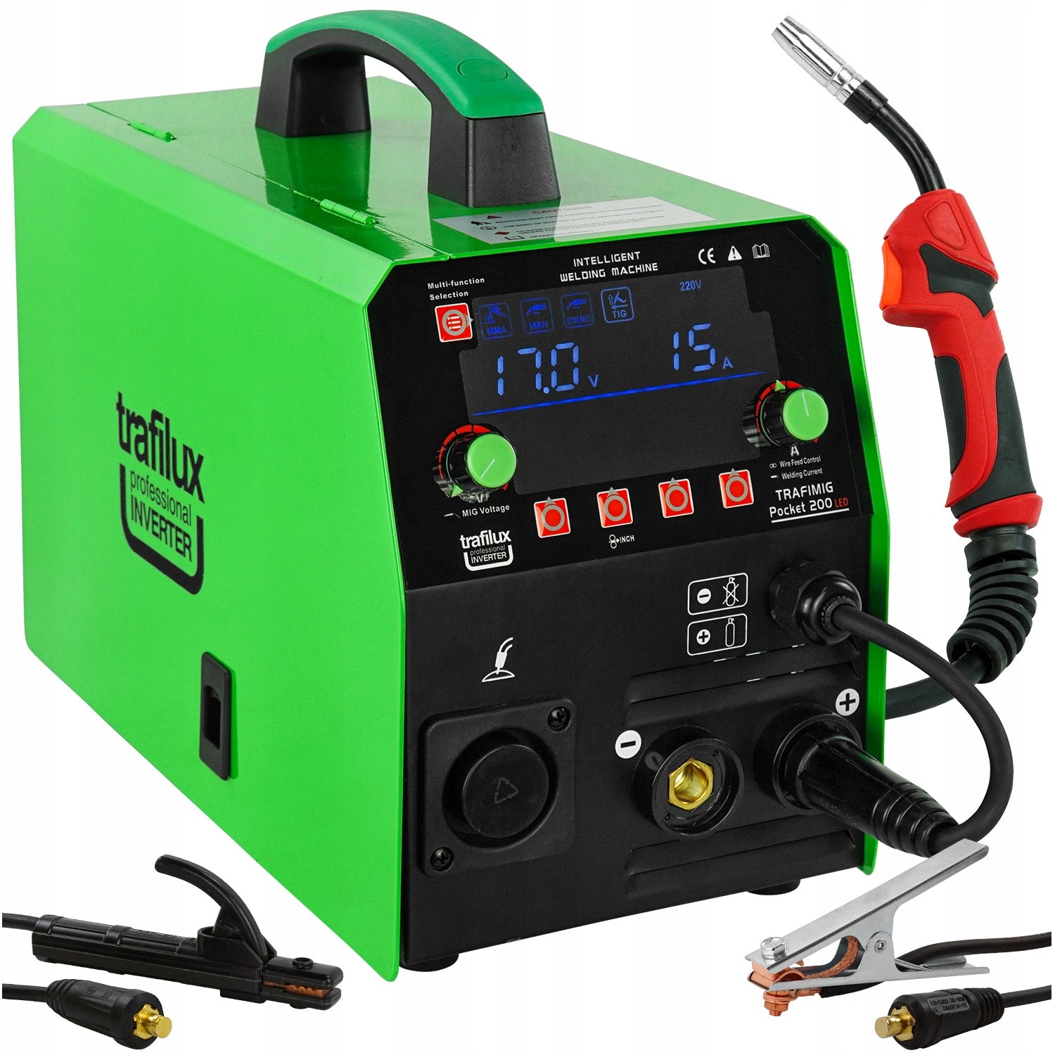 MIGOMAT TRAFILUX MIG 200 LED MMA TIG Synergy Spot 2T 4T
