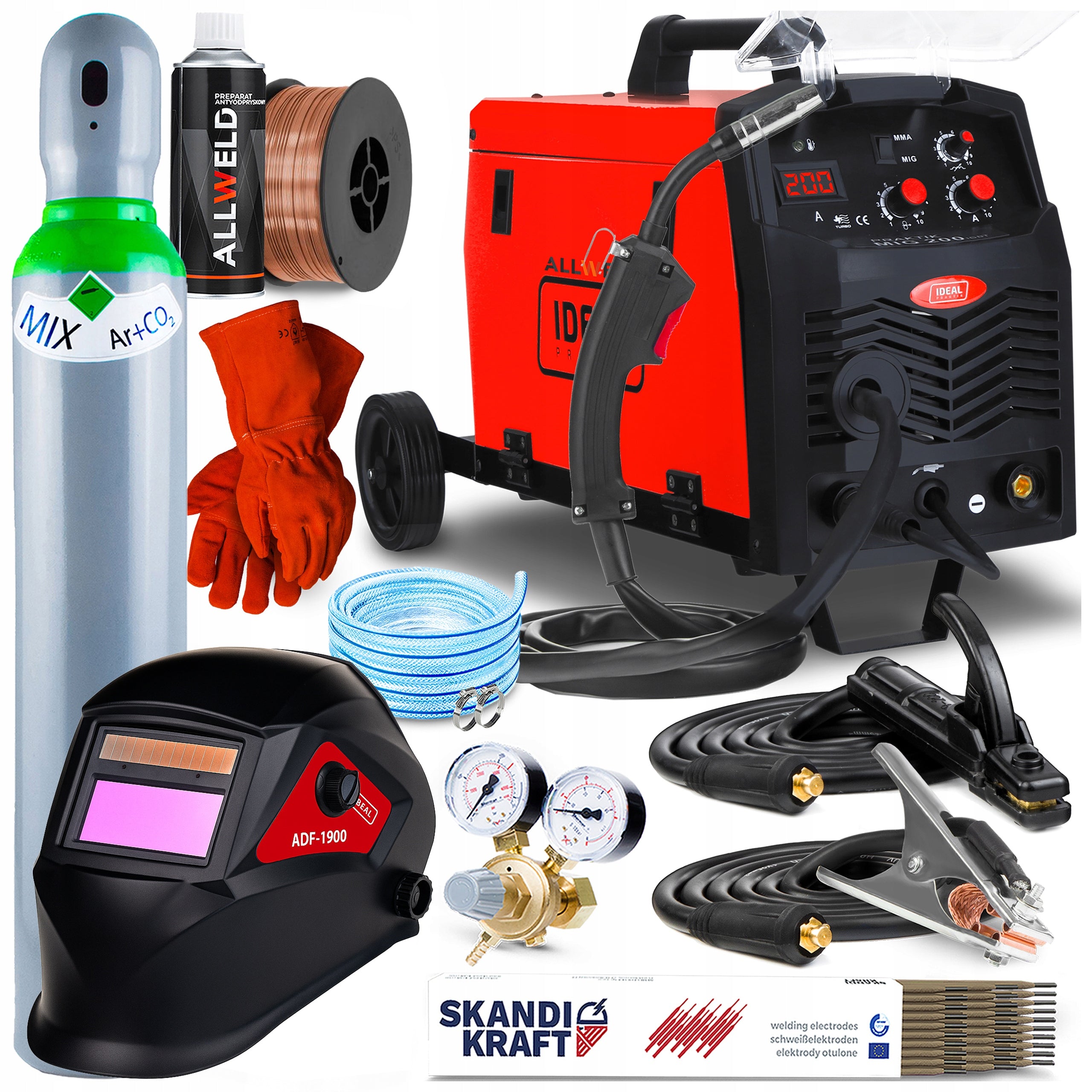 MIGOMAT WELDING MACHINE IDEAL PRAKTIK MIG 200 IGBT MAG MMA 200A 230V SOLDERING