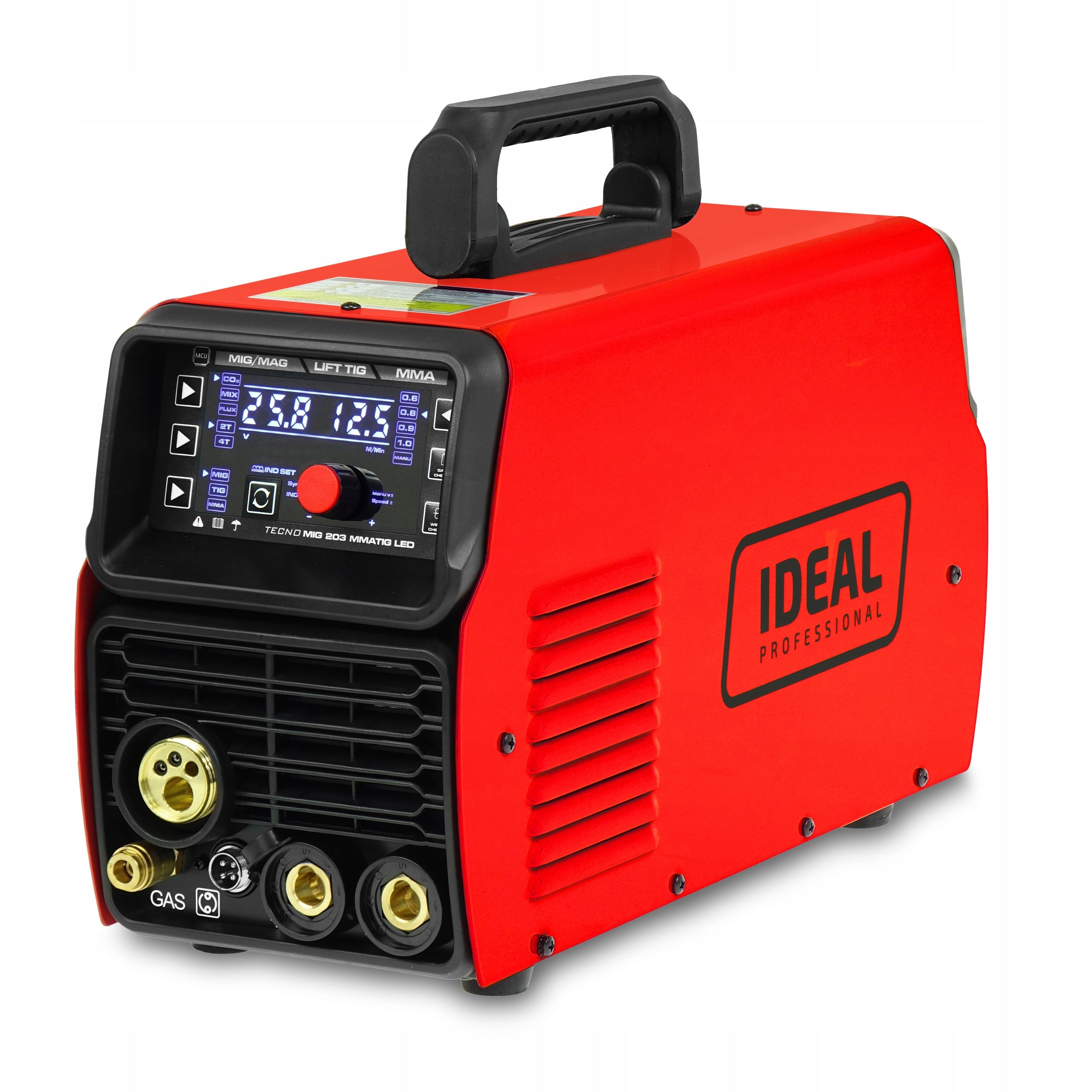 MIGOMAT WELDING MACHINE IDEAL TECNO MIG 203 LED SYNERGY MMA TIG 200A 4T ALUMINIUM Packaging status original