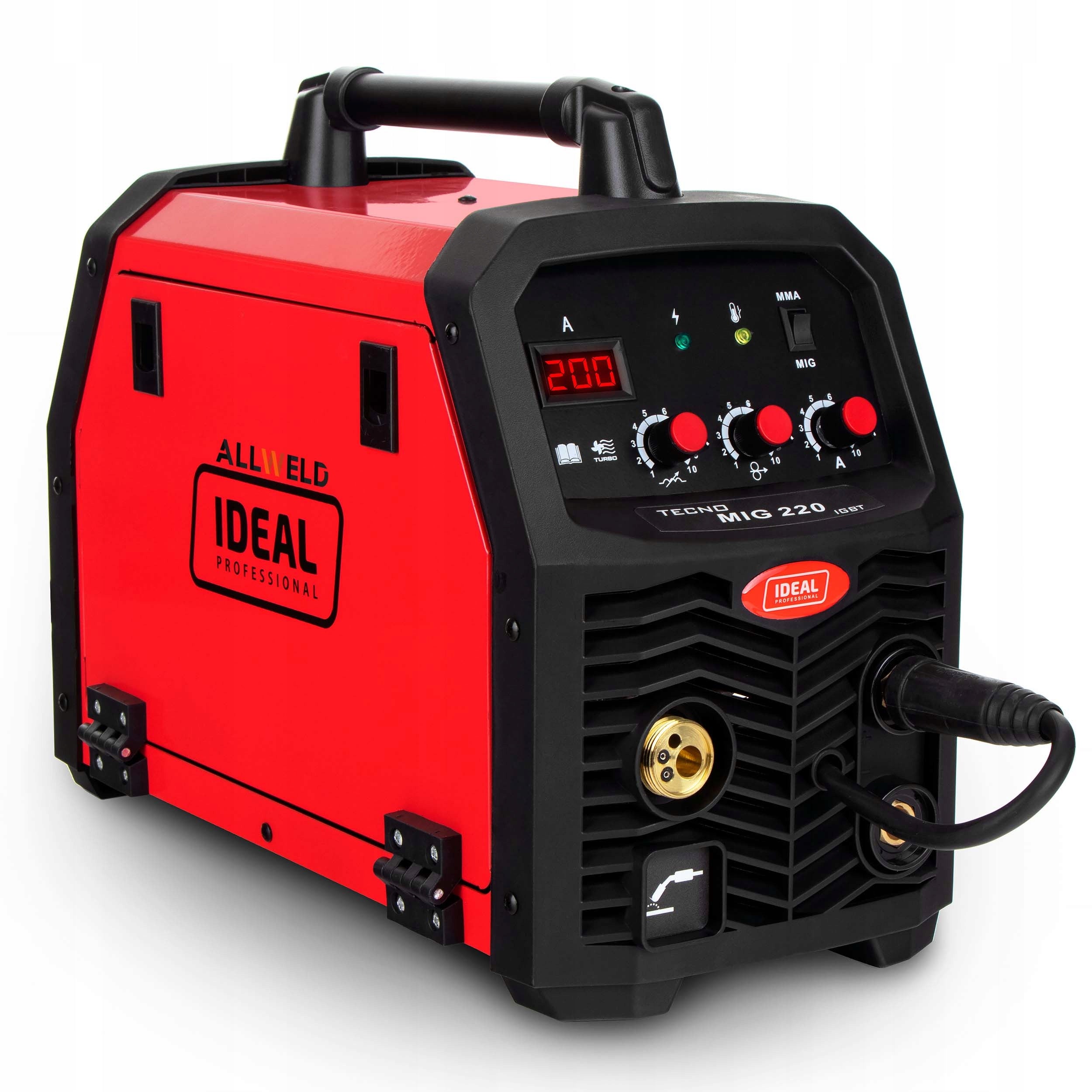 MIGOMAT WELDING MACHINE IDEAL TECNO MIG 220 MMA DIGITAL FLUX 220A 230V ALU IGBT Brand IDEAL
