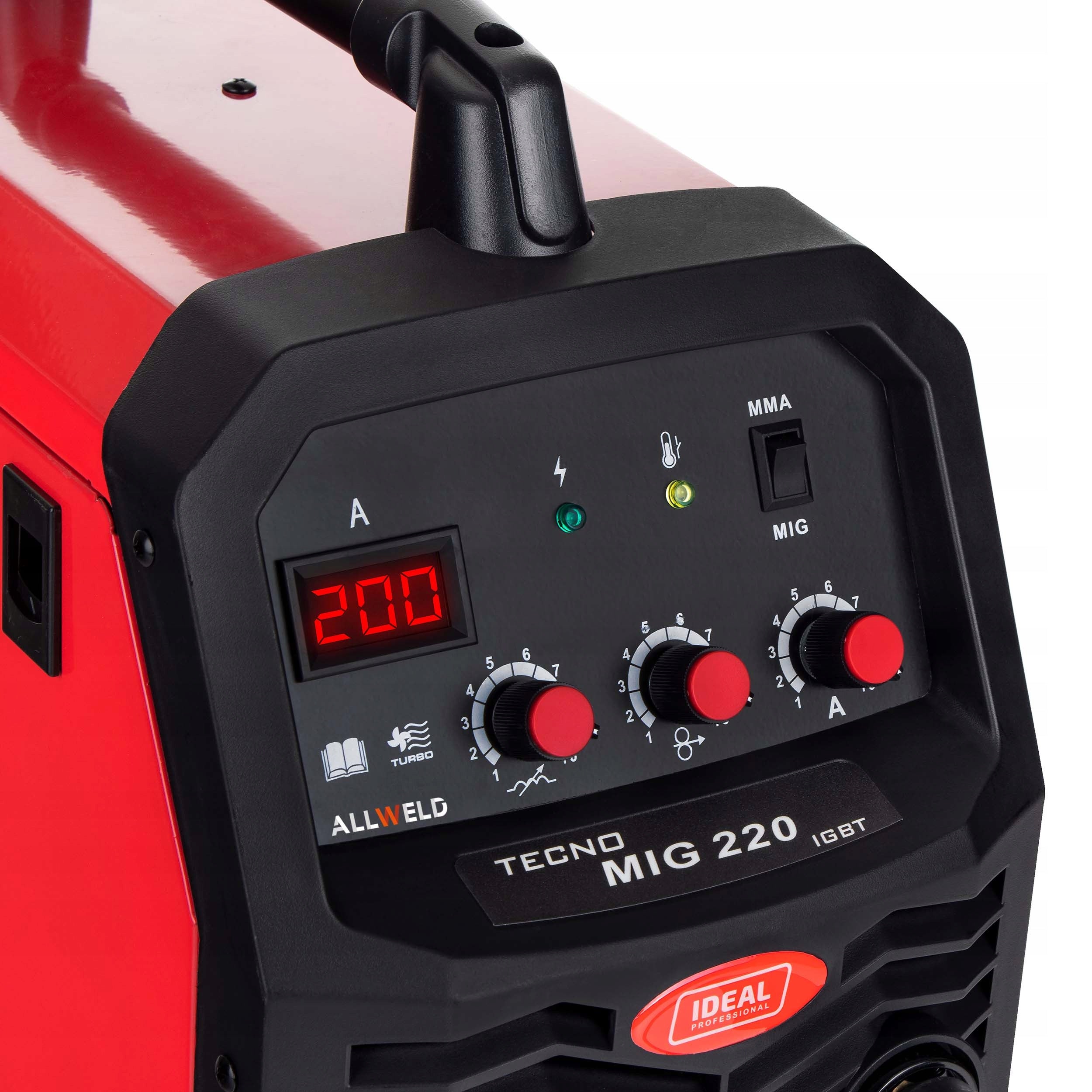 MIGOMAT WELDING MACHINE IDEAL TECNO MIG 220 MMA DIGITAL FLUX 220A 230V ALU IGBT Packaging status original