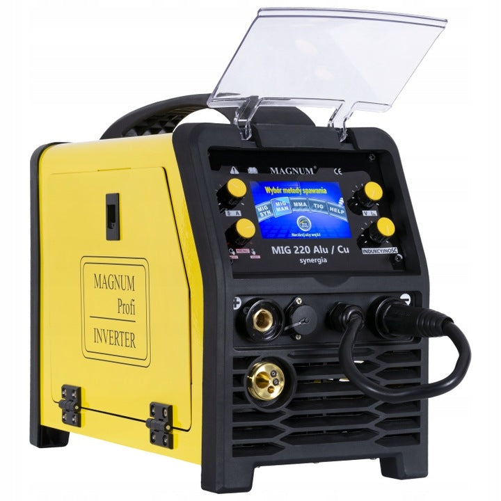 MIGOMAT WELDING MACHINE MAGNUM MIG 220 ALU CU SYNERGY MMA TIG 230V 200A IGBT 3IN1 Manufacturer code U MI 220AL CU #ZESTAW2AK