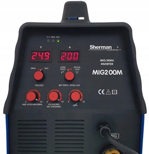 MIGOMAT WELDING MACHINE MIG 200M SHERMAN 200A SOLDERING 3IN1 MMA TIG SET Brand Sherman
