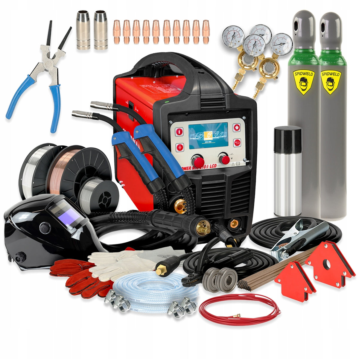 MIGOMAT inverter welding machine WELDMAN MIG TIG MMA 200A LCD synergy Set