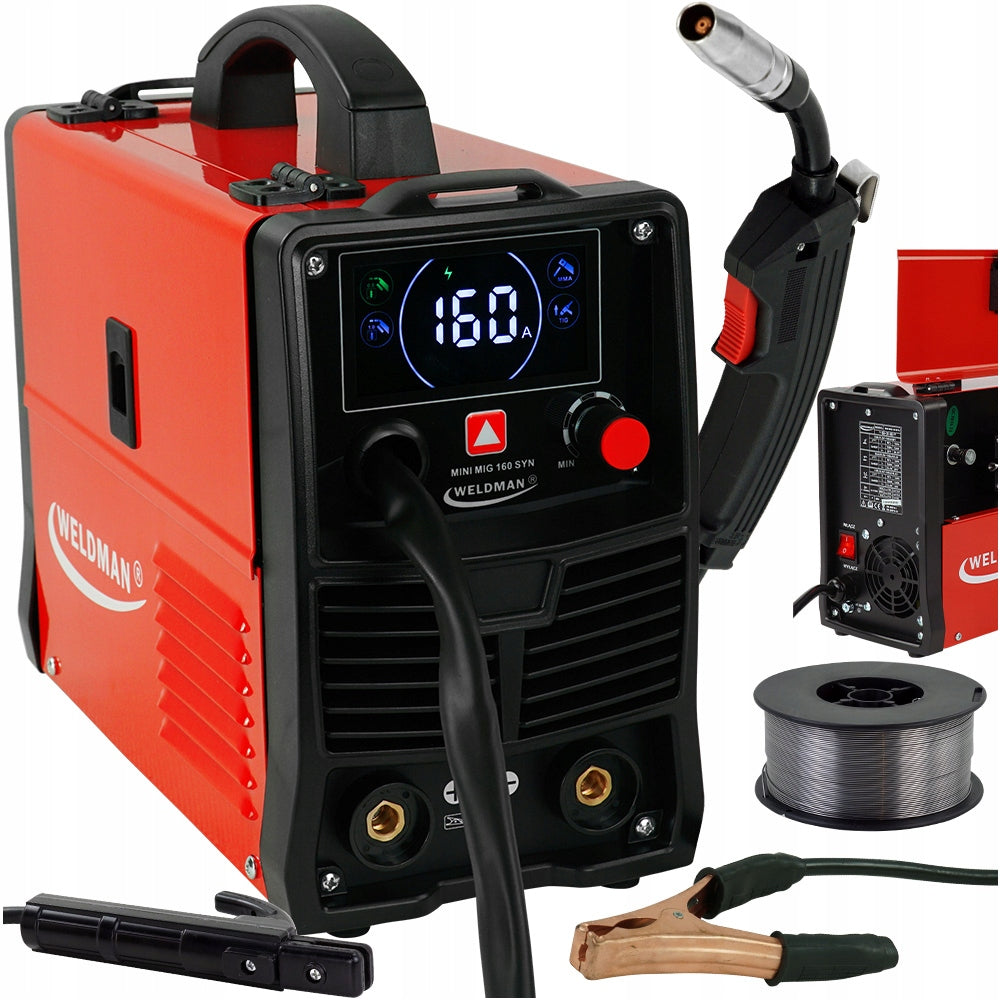 MIGOMAT semi-automatic welder without gas Weldman MIG 160 FCAW FLUX MMA synergy