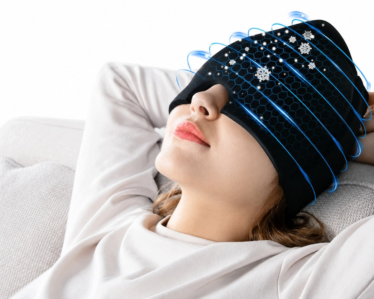 MIGRAINE SOOTHING CAP Headache Gel Compress Cooling Wrap Mask Brand no brand