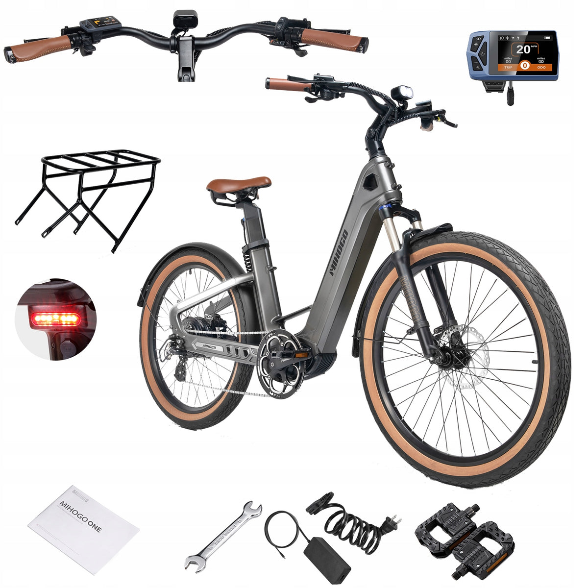 MIHOGO Air Electric vehicles 1000W 19.2Ah 40km/h 200km 26" premium App PL